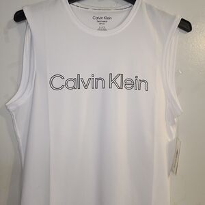 Calvin Klein Women's White Sleeveless Top